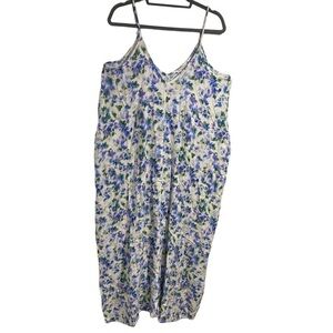 Lovestitch maxi dress pockets floral medium oversized flowing soft rayon